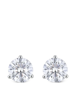 Tilla 14K white gold lab-grown diamond stud earrings - Silver