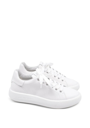 Stuart Weitzman leather lace-up sneakers - White