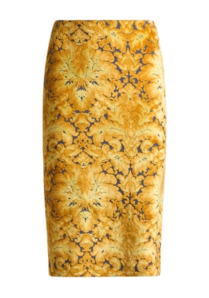 ETRO chenille jacquard midi skirt - Yellow