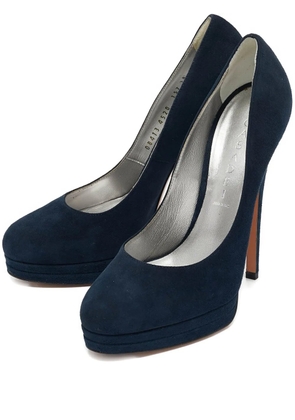 Casadei Vintage pre-owned 145mm platform pumps - Blue