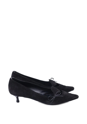Ferragamo Pre-Owned bow cutout detail pumps - Black