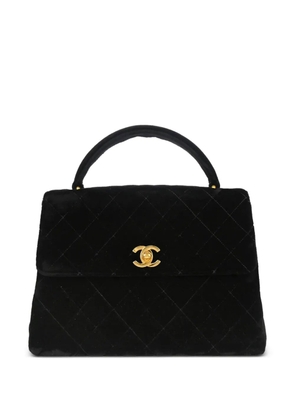 CHANEL Pre-Owned 1997 CC Velvet handbag - Black