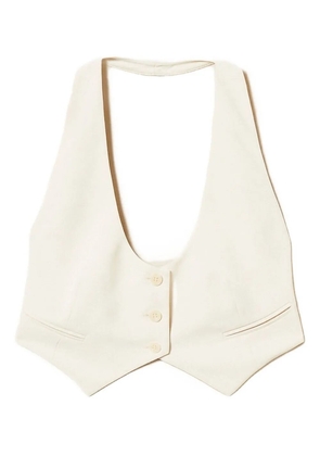 TWINSET halter-neck button waistcoat - White