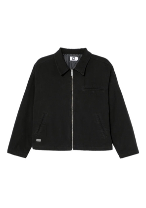 izzue logo-plaque jacket - Black