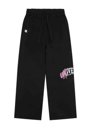 A BATHING APE® embroidered-logo fleece track pants - Black