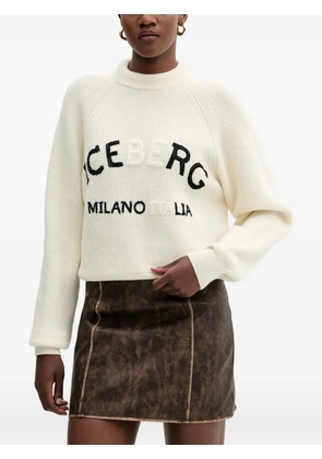 Iceberg logo knitted sweater - Neutrals