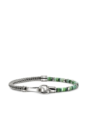 John Hardy sterling silver Heishi Chain malachite bracelet