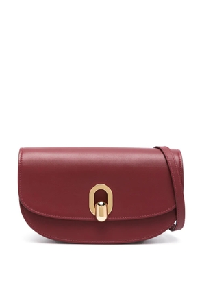 Savette Tondo Crescent leather crossbody bag - Red