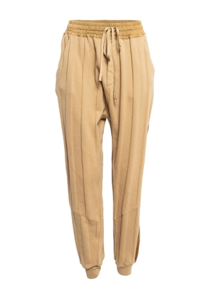 Haider Ackermann satin-stripe cotton track pants - Brown