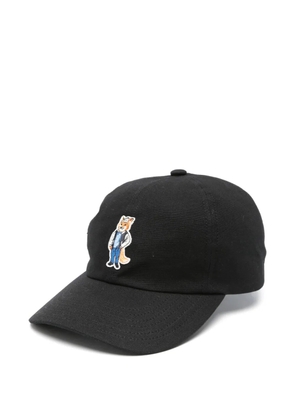 Maison Kitsuné Dressed Fox-embroidered baseball cap - Black