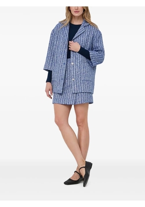 Custommade tweed embellished jacket - Blue