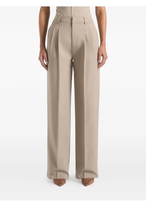Manière De Voir Julie twin-pleat tailored trousers - Brown