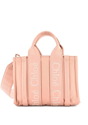 Chloé Pre-Owned Woody Convertible Recycled Nylon Small tote bag - Pink
