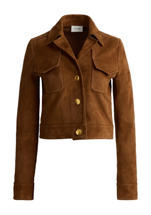 St. John Laurel gold button suede jacket - Brown