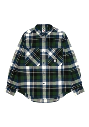 AAPE BY *A BATHING APE® hooded plaid shirt - Green