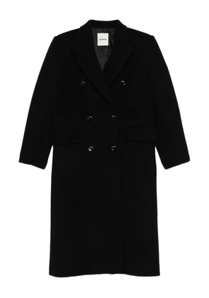 SANDRO wool-blend double-breasted coat - Black