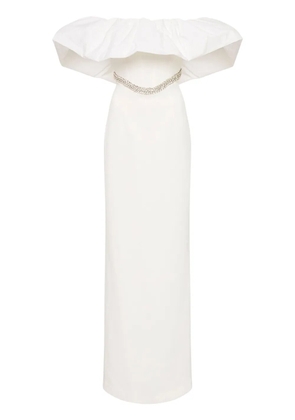 Rebecca Vallance Alpine ruffle-detail gown - White
