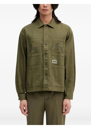 Neighborhood embroidered overshirt - Green