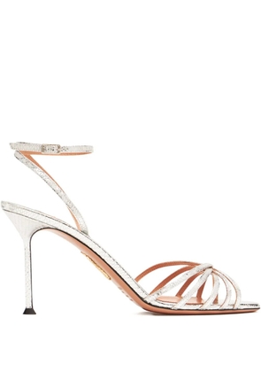 Aquazzura 85mm leather sandals - Silver