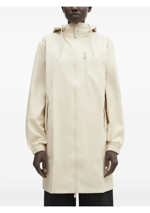 Rains hooded zip-front trench coat - Neutrals