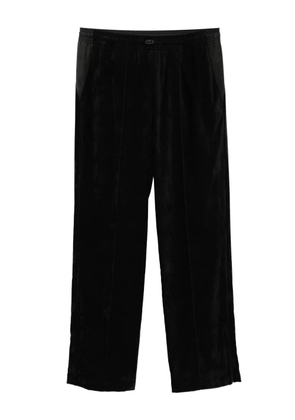 Toga velvet straight-leg track pants - Black