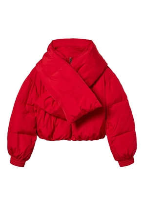 TWINSET scarf puffer bomber - Red