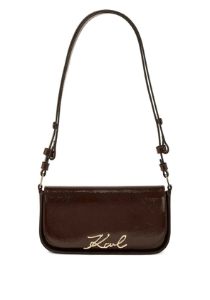 Karl Lagerfeld K/Signature Naplak shoulder bag - Brown