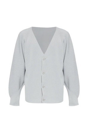 Homme Plissé Issey Miyake pleated button cardigan - Grey
