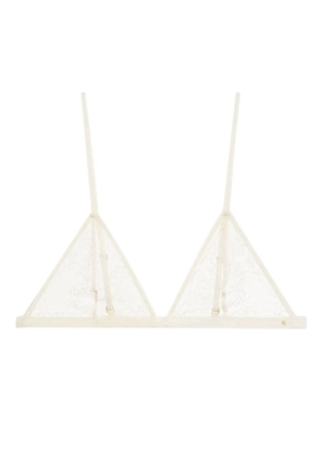 ANINE BING Eileen lace triangle bra - White