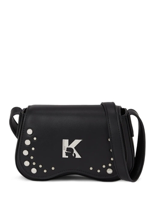 Karl Lagerfeld Jeans mini stud-embellished cross body bag - Black
