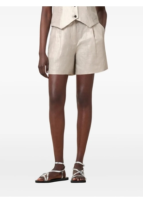 AllSaints Averie linen shorts - Silver