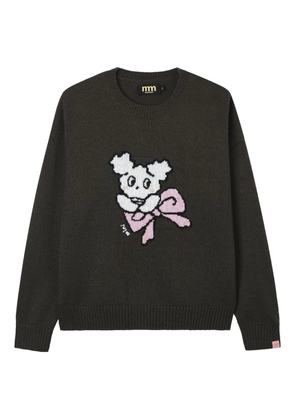 Mini Cream intarsia-knit sweater - Brown