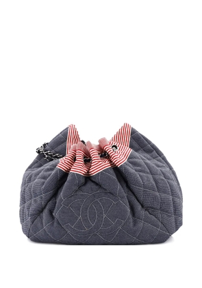 CHANEL Pre-Owned Stretch Spirit Cabas Quilted Denim Large shoulder bag - Blue