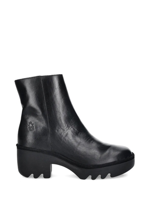 Fly London side-zip platform boots - Black