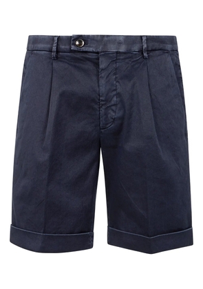 michael coal pleated cuffed shorts - Blue