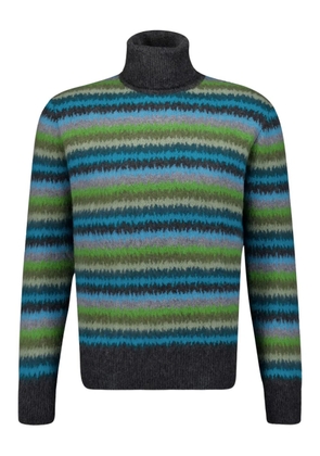 Piacenza Cashmere striped-pattern cashmere sweater - Blue
