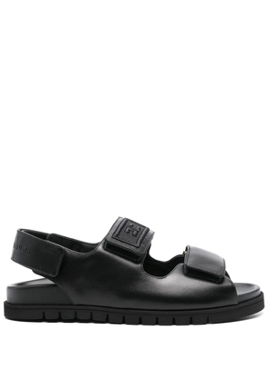 Elisabetta Franchi leather flat sandals - Black