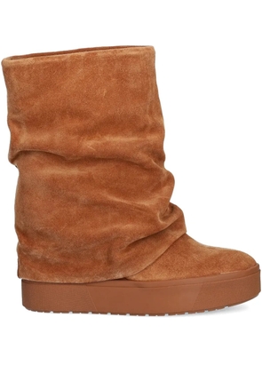 GUESS USA draped ankle boots - Brown
