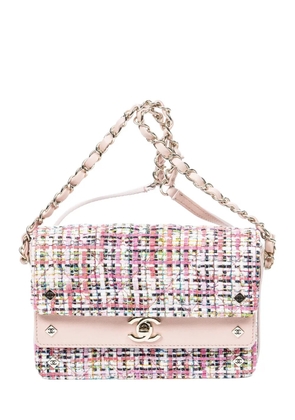 CHANEL Pre-Owned tweed chain shouder bag - Pink
