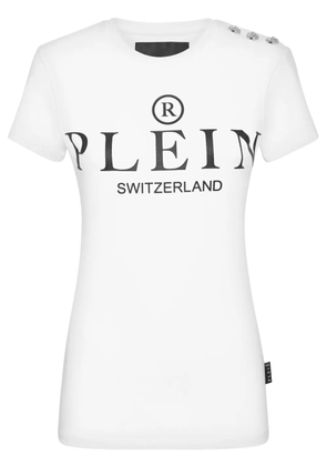 Philipp Plein logo-print cotton t-shirt - White