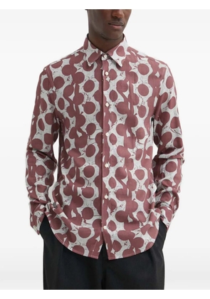 Tiger of Sweden Lowan abstract-print shirt - White