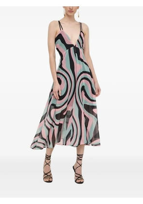 Silvian Heach geometric-print midi dress - Black