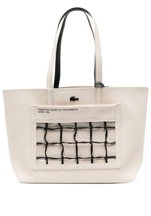 Lacoste logo-plaque tote bag - White