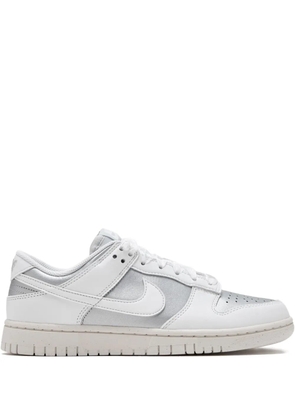 Nike Dunk Low metallic leather sneakers - Silver