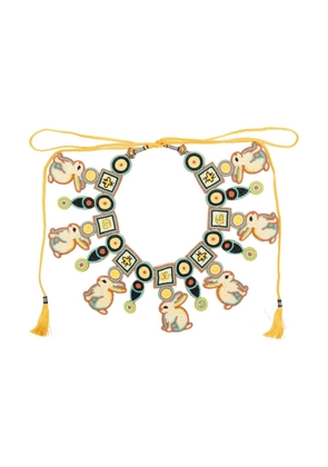 Gucci Pre-Owned 2020s rabbit-motif beaded necklace - Gold