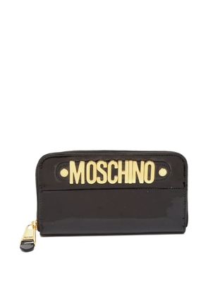 Moschino Pre-Owned logo-appliqué wallet - Black