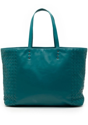 Bottega Veneta Pre-Owned 2012-2025 Intrecciato Trimmed Nappa tote bag - Blue