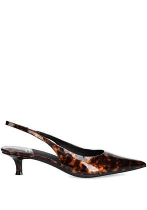 Jeffrey Campbell 50mm tortoiseshell slingback pumps - Brown