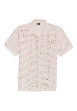 Agua Bendita Jared eyelet-embroidered button shirt - White