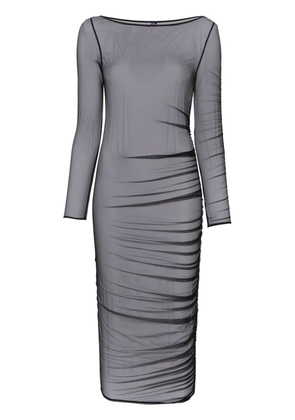 Maison Close Nuit Fauve long-sleeve midi dress - Black